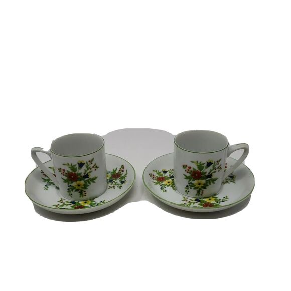 Shafford Persian Garden Japan Two Tea Cups & Saucers Vintage 1970s New Old Stock - Picture 2 of 12
